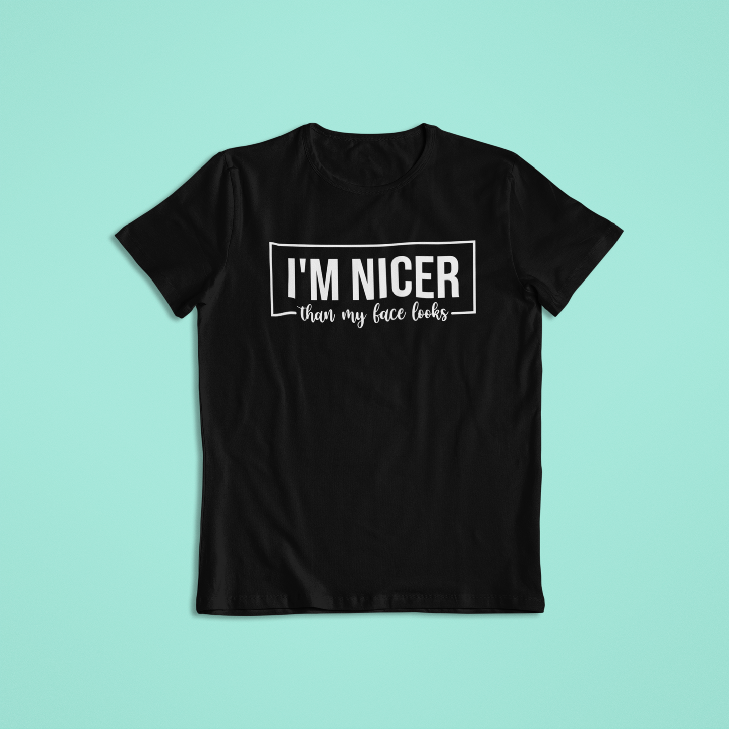 I'm Nicer Than My Face Looks Shirt, Funny Sarcastic T-Shirt and Hoodie, Humor Graphic Tee, Snarky Mood Shirt, Cute Sassy Saying