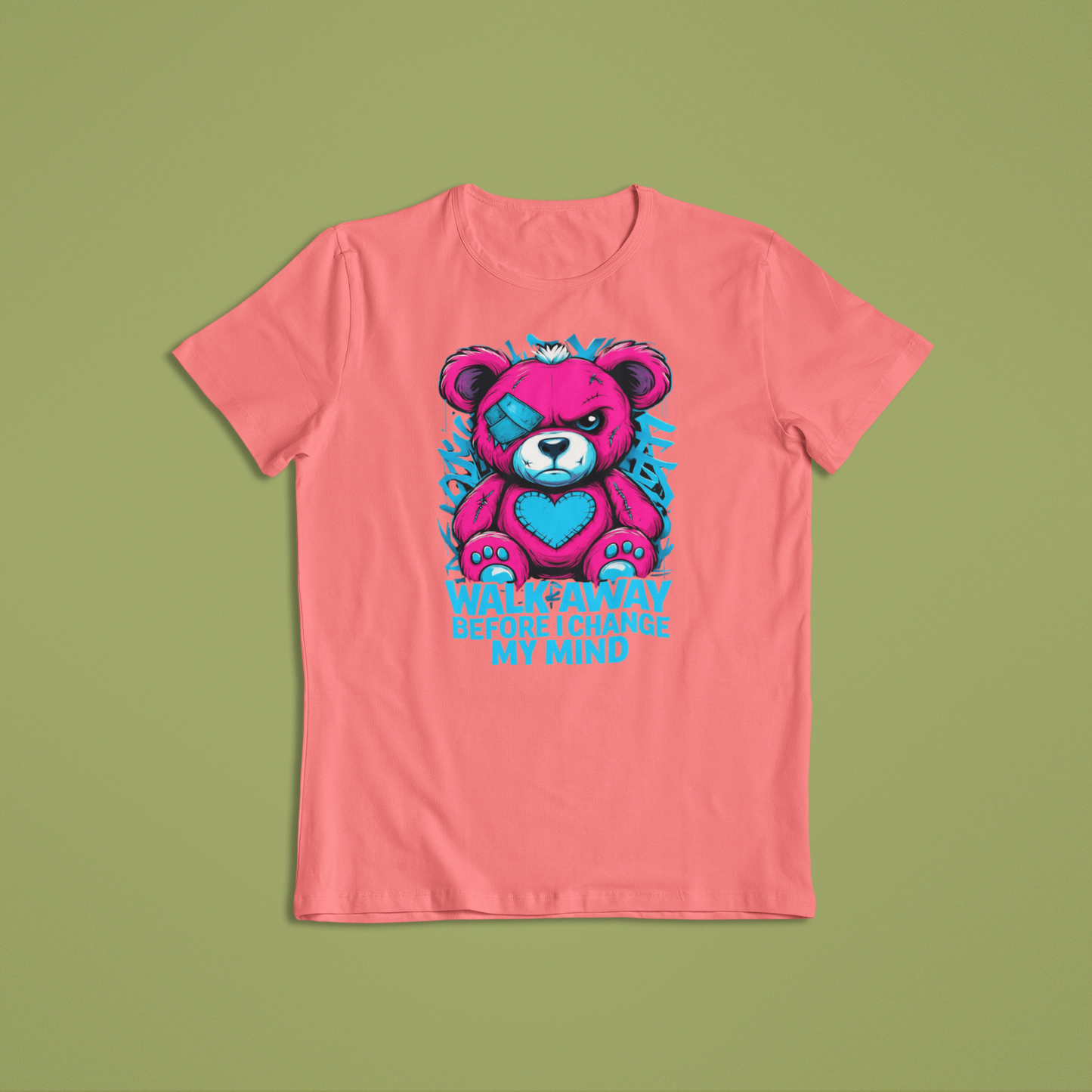 Walk Away Before I Change My Mind Shirt, Punk Teddy Bear T-Shirt, Attitude Graphic Tee, Edgy Cute Hoodie, Sassy Streetwear
