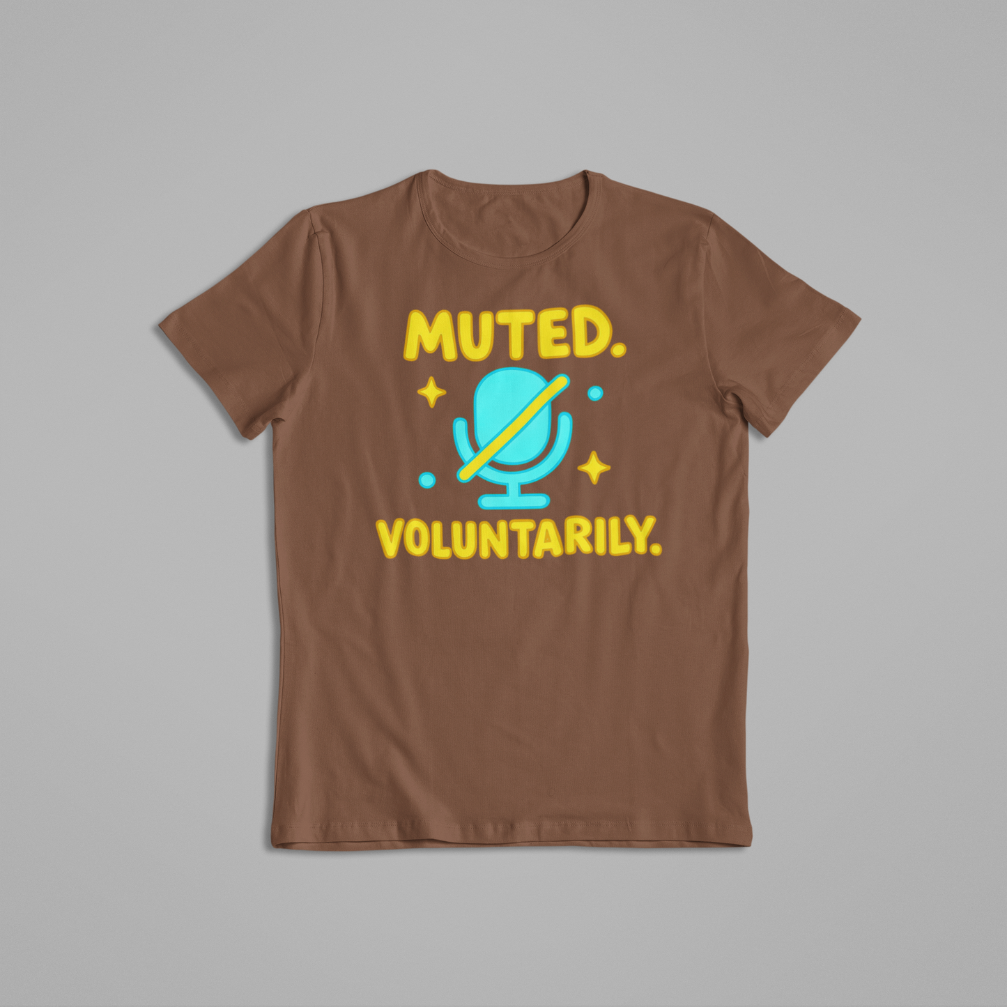 Muted Voluntarily Shirt & Hoodie – Funny Microphone Design | Introvert Humor Tee | Online Meeting Joke Gift for Coworkers