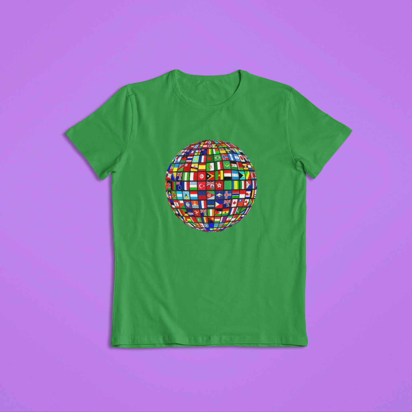 World Flags Globe Shirt, International Unity T-Shirt, Global Pride Hoodie, Colorful Flags Planet Design