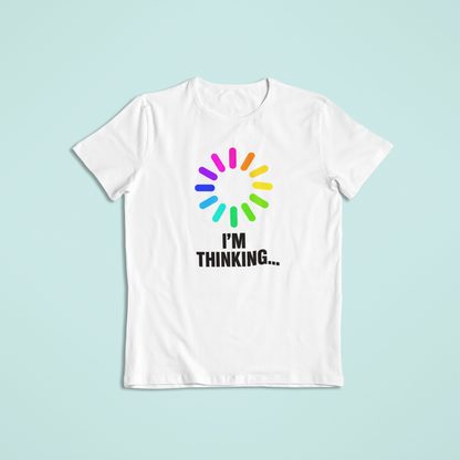 I’m Thinking Funny Loading Shirt | Rainbow Spinner Humor Tee | Colorful Geek Hoodie | Tech Lover Gift Idea