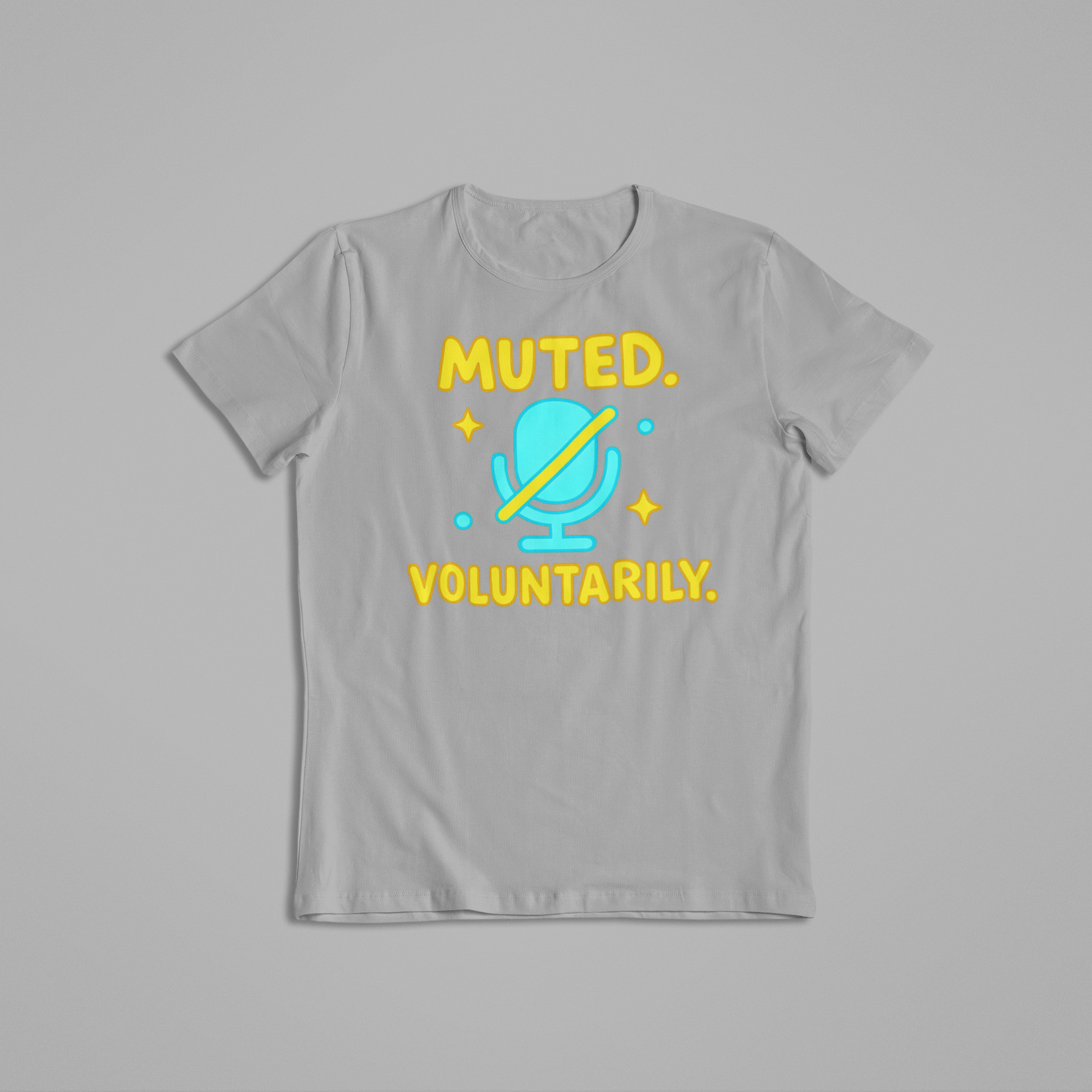 Muted Voluntarily Shirt & Hoodie – Funny Microphone Design | Introvert Humor Tee | Online Meeting Joke Gift for Coworkers