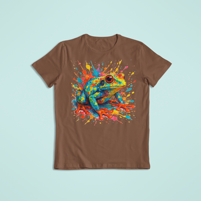 Color Splash Frog T-Shirts and Hoodies - Colorful Tees - Stylish Sweaters - Short Sleeve - Long Sleeve
