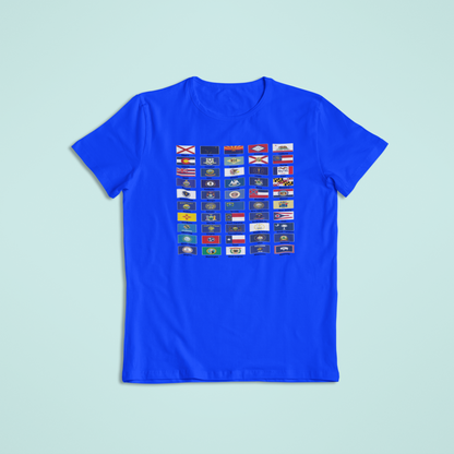 USA State Flags T-Shirt and Hoodies – Geography Teacher Gift - Patriotic Apparel