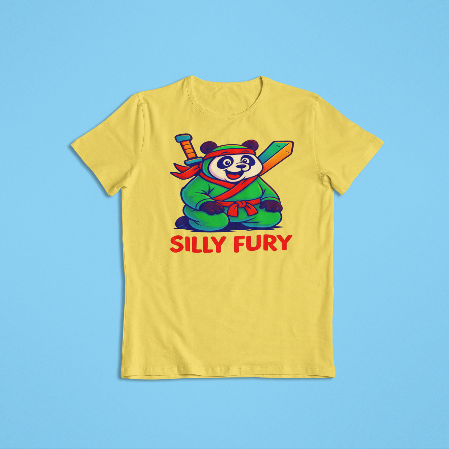 Silly Fury Panda Shirt, Cute Ninja Panda T-Shirt and Hoodies, Funny Martial Arts Tee, Cartoon Panda Graphic, Kids & Adults Gift