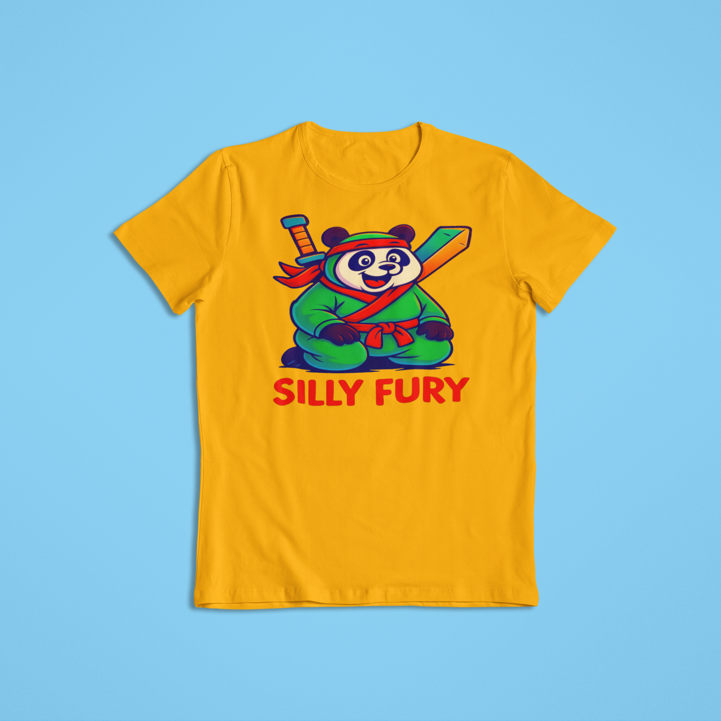 Silly Fury Panda Shirt, Cute Ninja Panda T-Shirt and Hoodies, Funny Martial Arts Tee, Cartoon Panda Graphic, Kids & Adults Gift