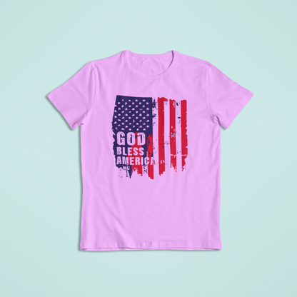 God Bless America Flag Shirt, Patriotic T-Shirt & Hoodie, Distressed American Flag Tee, USA Pride Apparel, Fourth of July Shirt