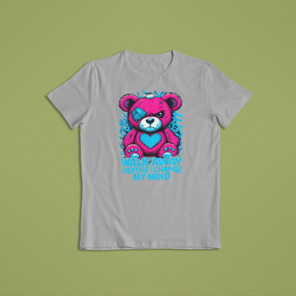 Walk Away Before I Change My Mind Shirt, Punk Teddy Bear T-Shirt, Attitude Graphic Tee, Edgy Cute Hoodie, Sassy Streetwear