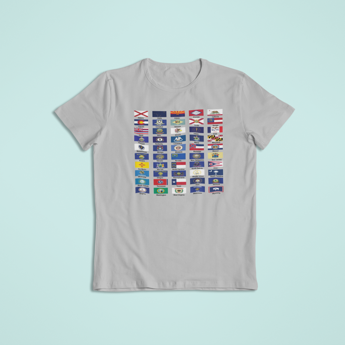 USA State Flags T-Shirt and Hoodies – Geography Teacher Gift - Patriotic Apparel