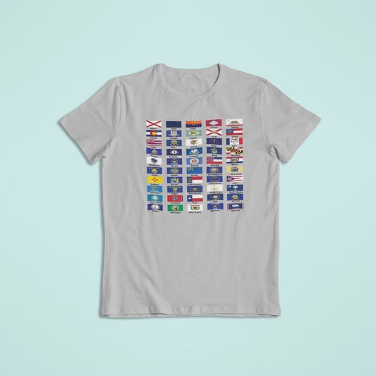 USA State Flags T-Shirt and Hoodies – Geography Teacher Gift - Patriotic Apparel