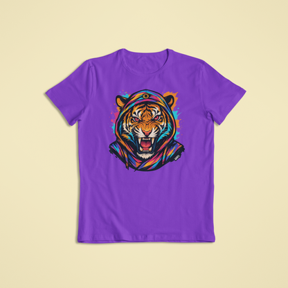 Colorful Tiger T-Shirt & Hoodie – Fierce Vibrant Animal Streetwear Design - Youth - Teen - Adult - Bold Styles - Unique Apparel