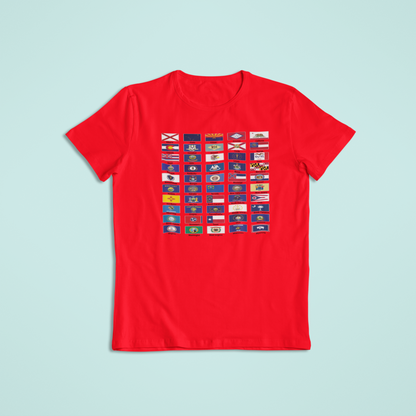 USA State Flags T-Shirt and Hoodies – Geography Teacher Gift - Patriotic Apparel