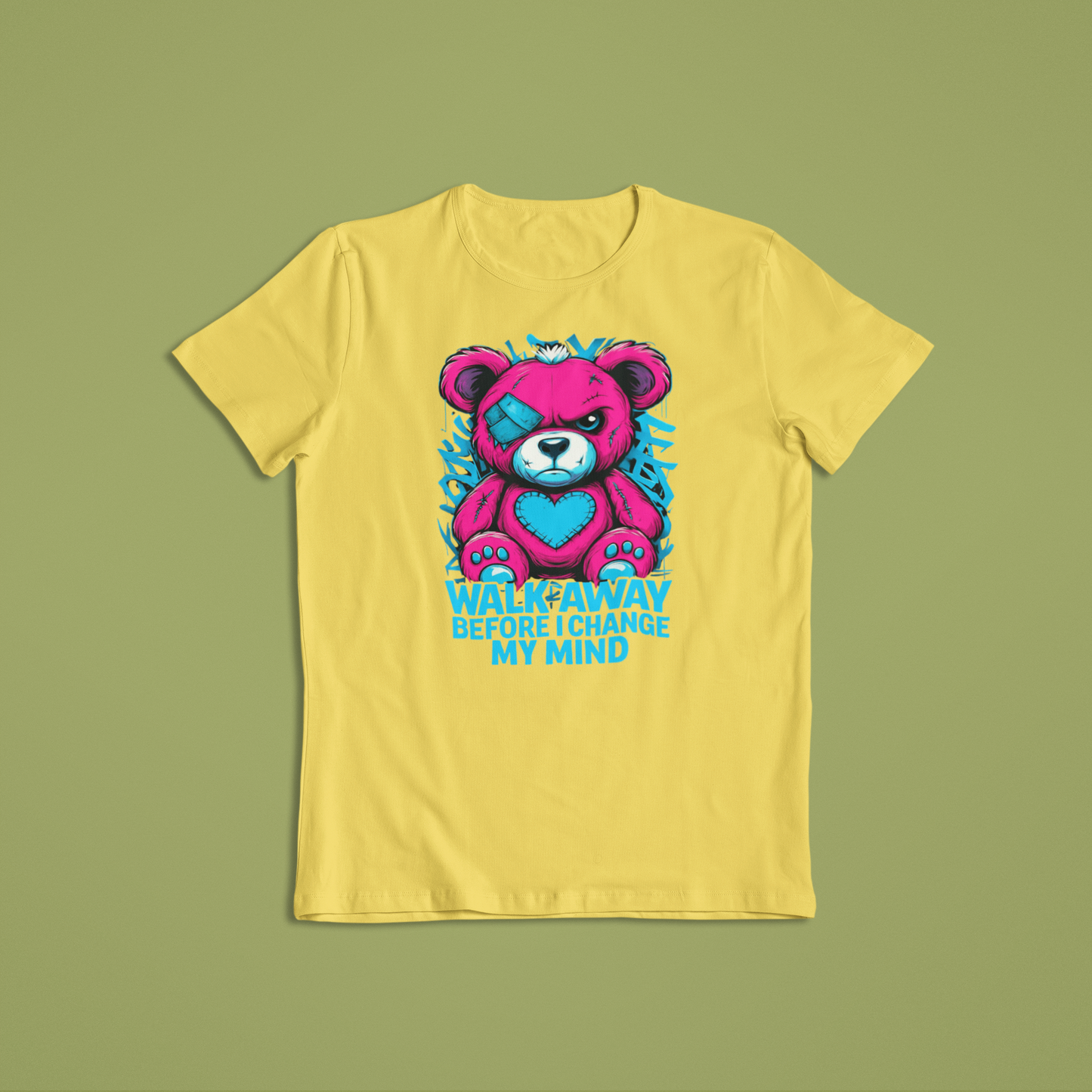 Walk Away Before I Change My Mind Shirt, Punk Teddy Bear T-Shirt, Attitude Graphic Tee, Edgy Cute Hoodie, Sassy Streetwear