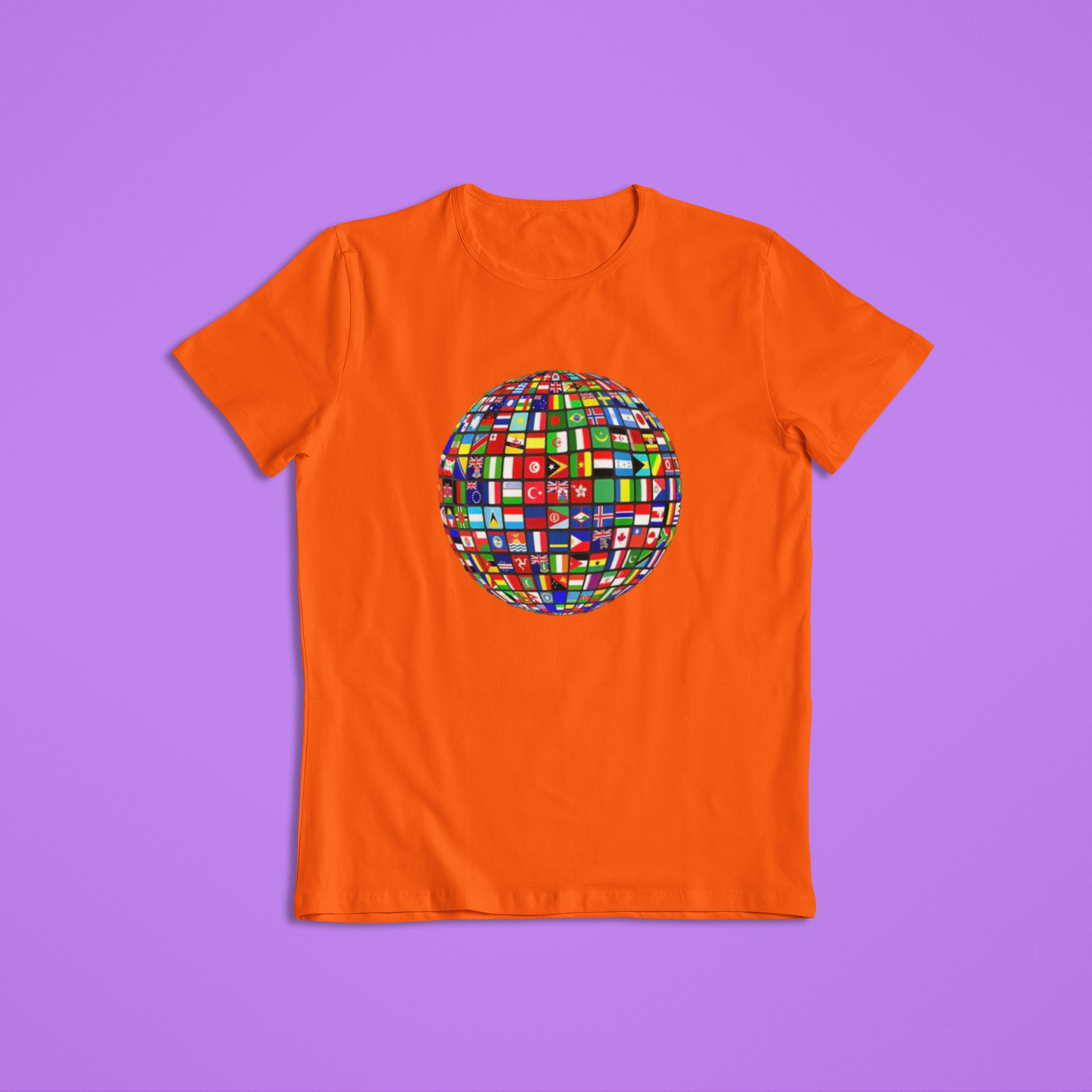World Flags Globe Shirt, International Unity T-Shirt, Global Pride Hoodie, Colorful Flags Planet Design