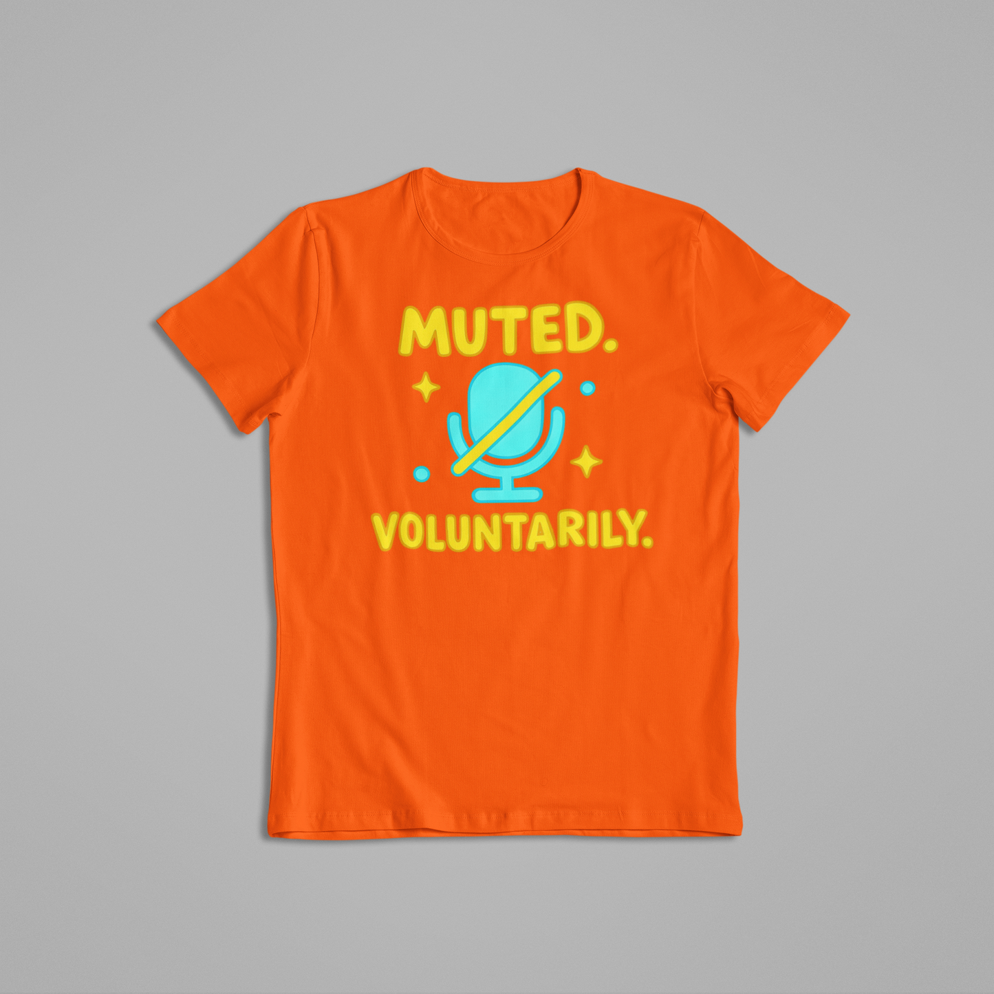 Muted Voluntarily Shirt & Hoodie – Funny Microphone Design | Introvert Humor Tee | Online Meeting Joke Gift for Coworkers