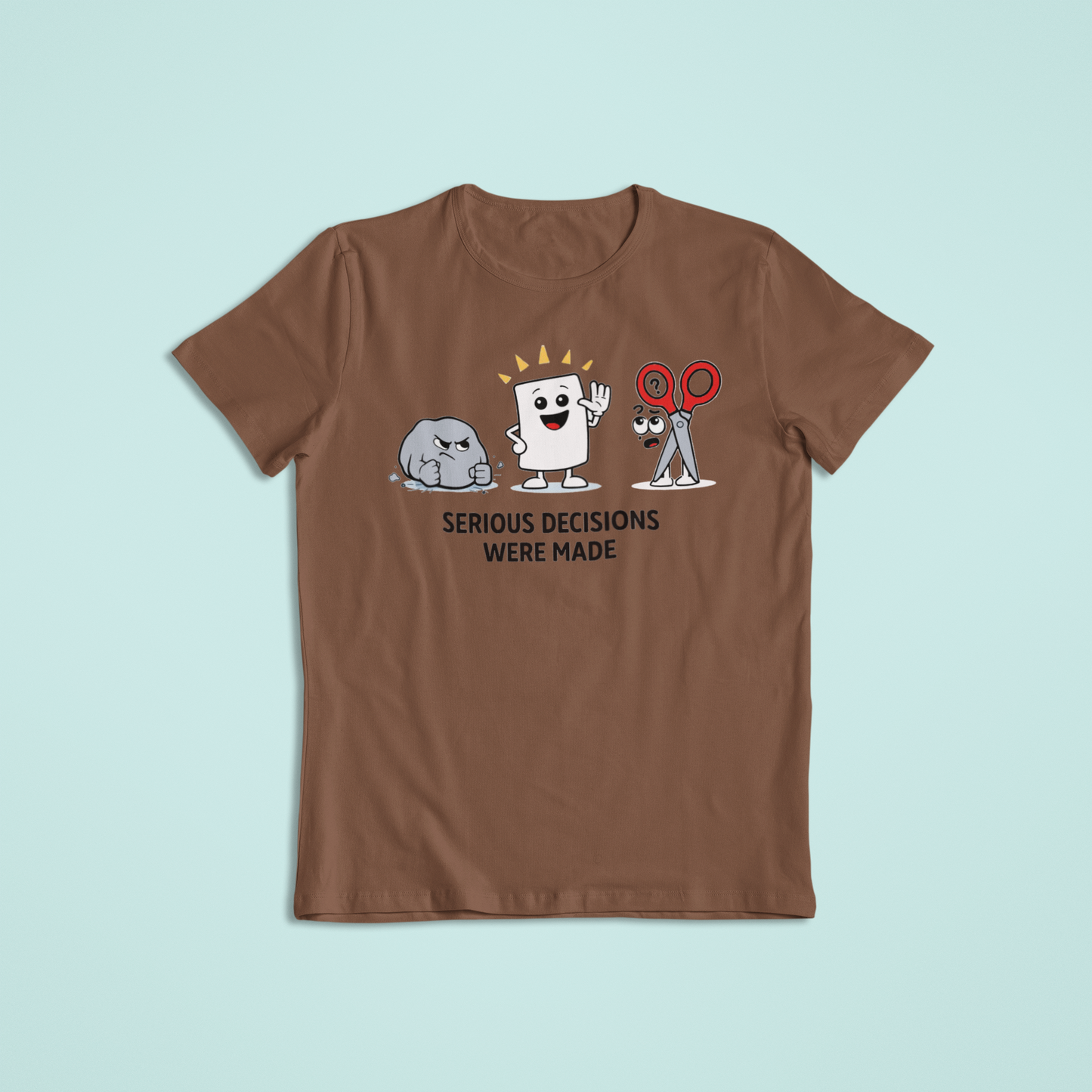 Serious Decisions Were Made T-Shirt and Hoodies| Funny Rock Paper Scissors T-Shirt Hoodie | Humor Graphic Tee Gift