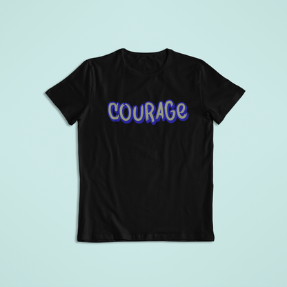 Courage Shirt or Hoodie – Inspirational Word Graphic – Short Sleeve, Long Sleeve, Hoodie – Unisex S–2XL