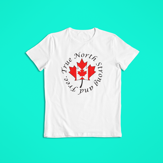 Canada Maple Leaf T-Shirt & Hoodie – True North Strong and Free Canadian Flag Shirt