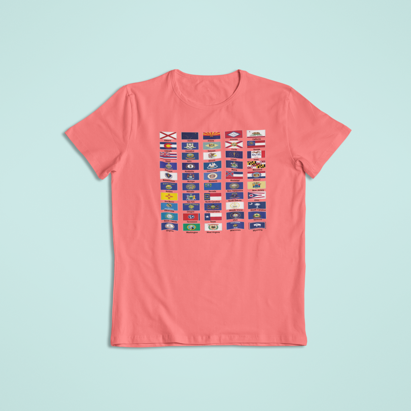 USA State Flags T-Shirt and Hoodies – Geography Teacher Gift - Patriotic Apparel