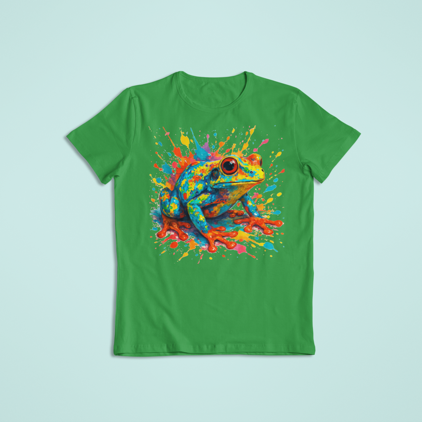 Color Splash Frog T-Shirts and Hoodies - Colorful Tees - Stylish Sweaters - Short Sleeve - Long Sleeve