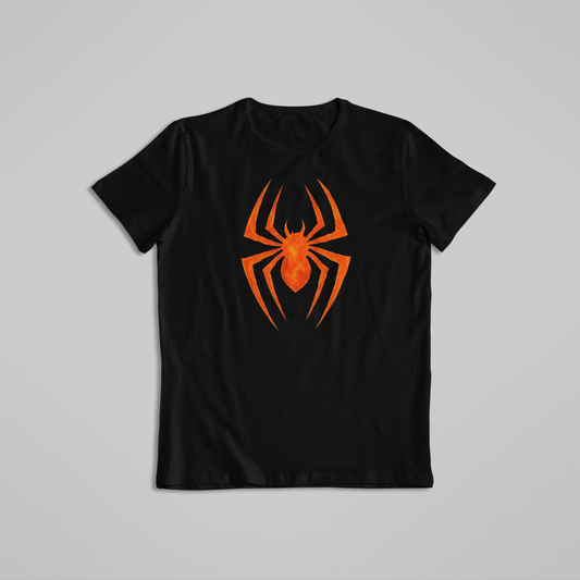 Fiery Spider Symbol T-Shirt or Hoodie – Bold Flame-Inspired Arachnid Graphic
