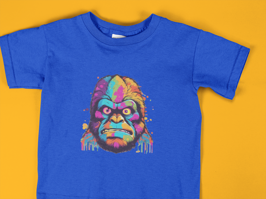 Colorful Bigfoot Toddler T-Shirt – Rainbow Sasquatch Shirt for Kids 2T–6T | Vibrant Urban Style Tee for Boys & Girls