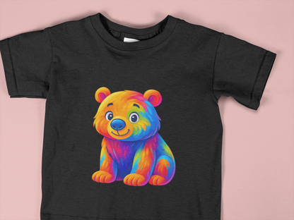 Colorful Rainbow Bear Toddler T-Shirt – Cute Vibrant Kids Animal Tee (2T–6T)