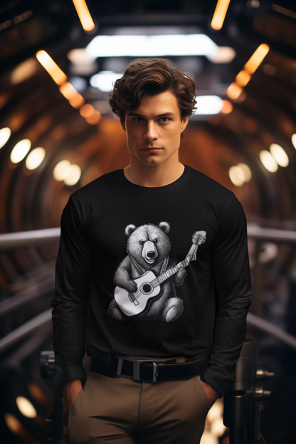 Bear Playing Guitar T-Shirt & Hoodie – Fun Music Lover Animal Design, Gift for Guitarists | Wildlife Fans