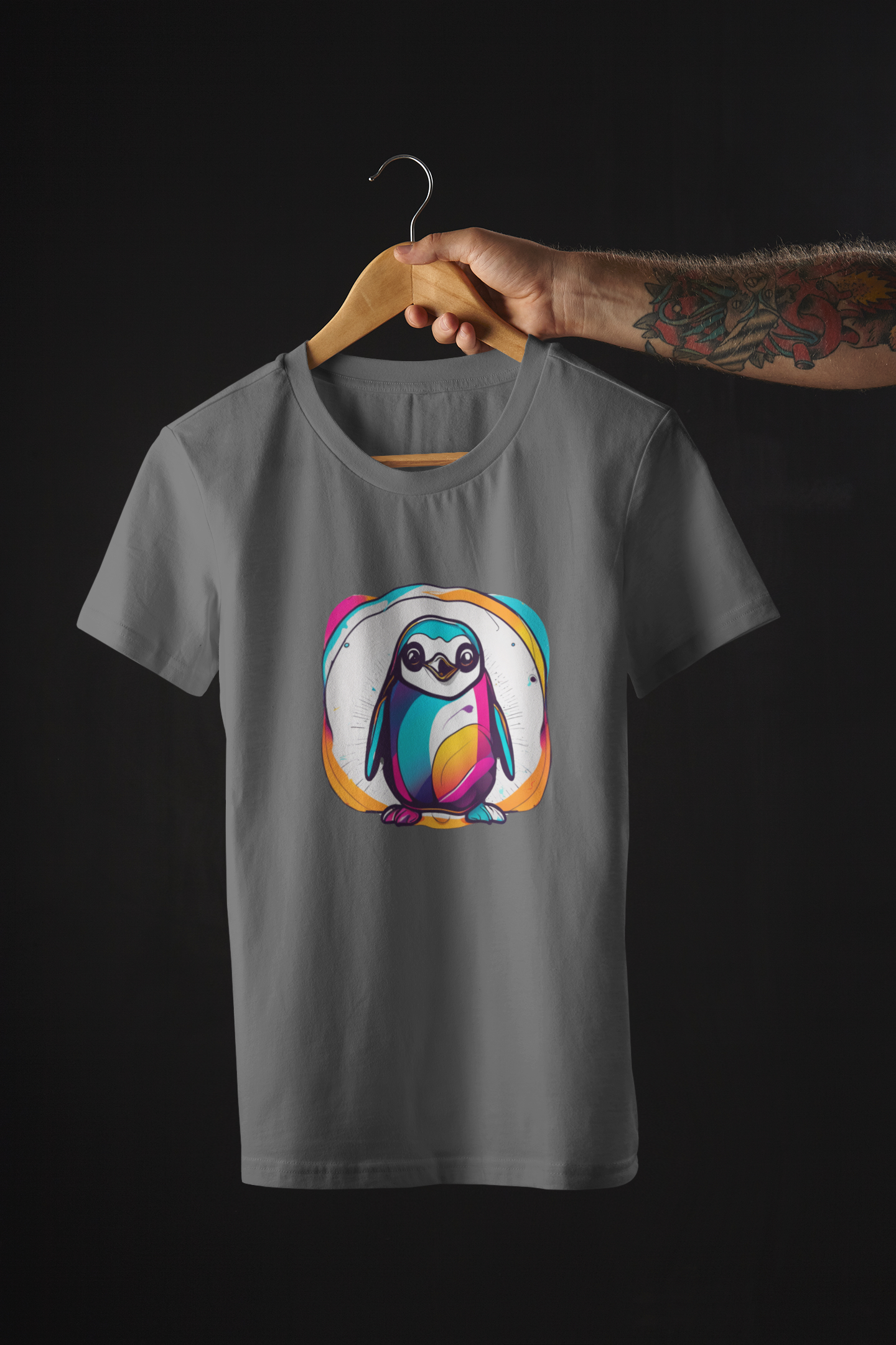 Vibrant and Colorful Penguin Tees and Hoodies