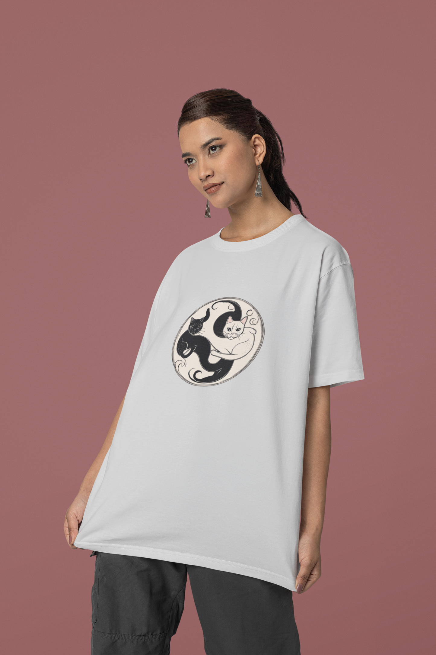 Yin Yang Cat Tees and Hoodies