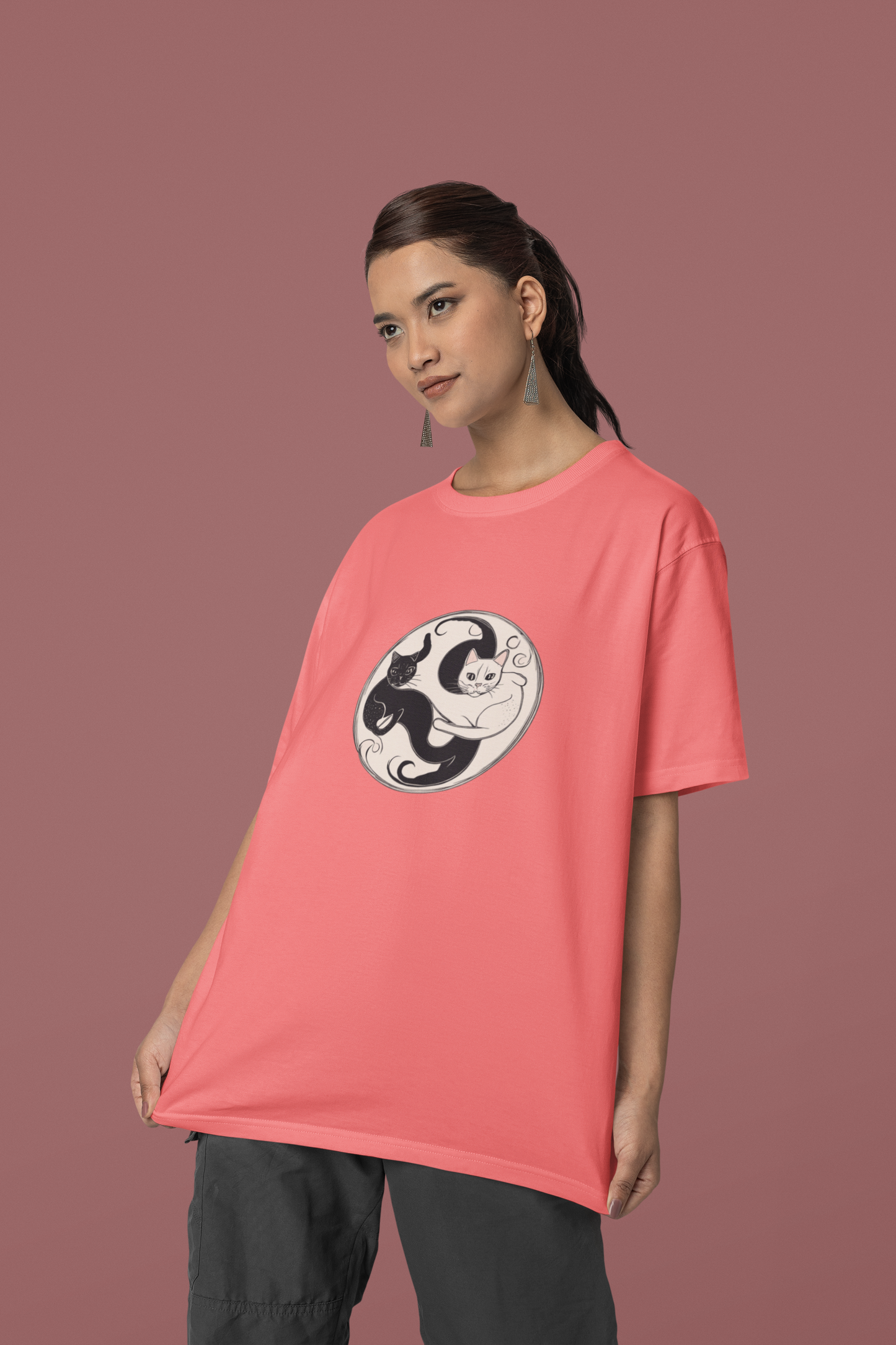 Yin Yang Cat Tees and Hoodies