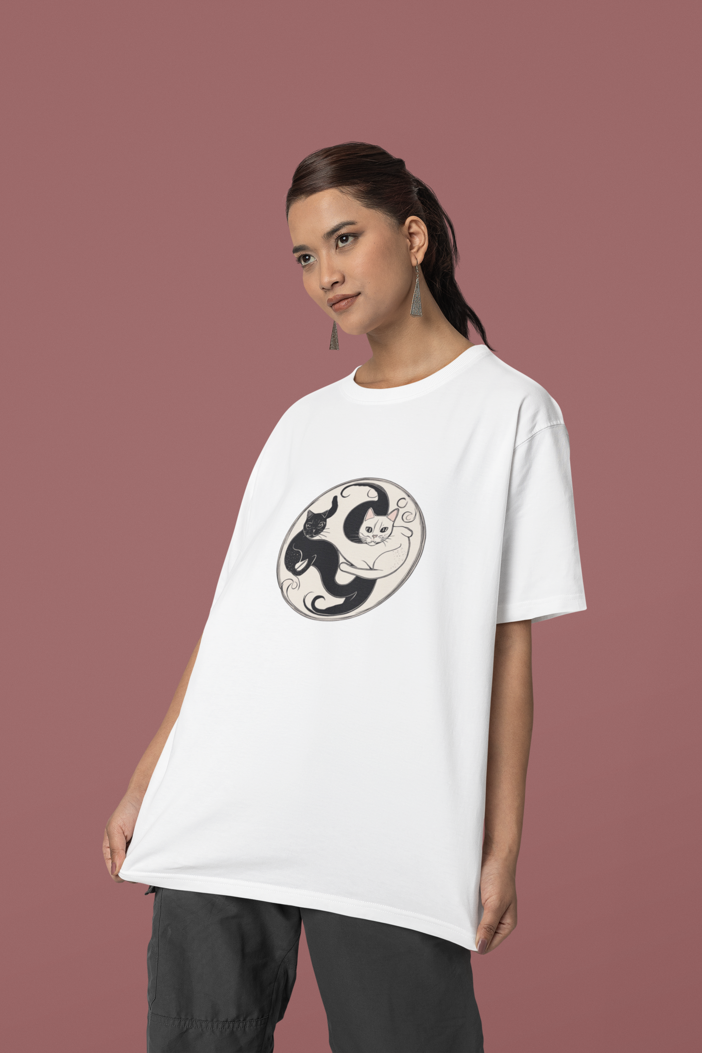 Yin Yang Cat Tees and Hoodies