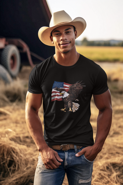 American Flag and Eagle Combo T-Shirts and Hoodies