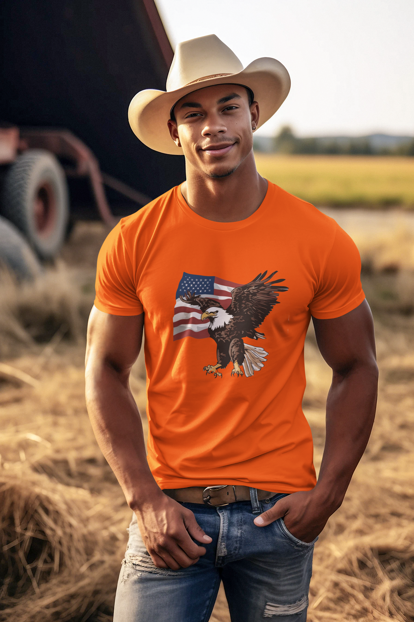 American Flag and Eagle Combo T-Shirts and Hoodies