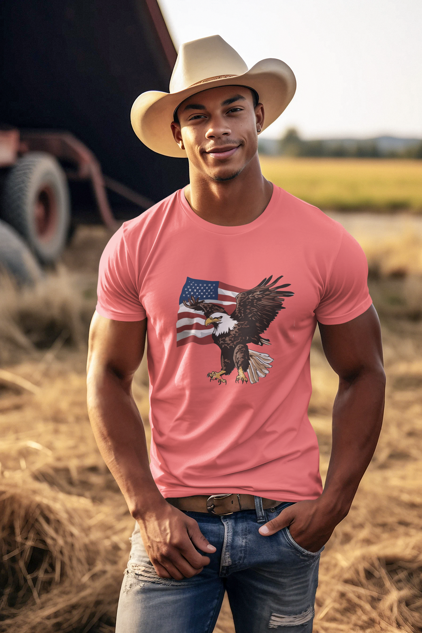 American Flag and Eagle Combo T-Shirts and Hoodies