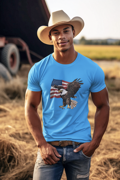 American Flag and Eagle Combo T-Shirts and Hoodies