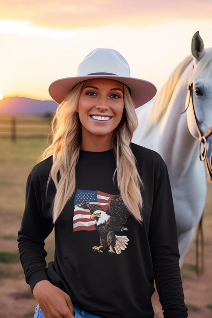 American Flag and Eagle Combo T-Shirts and Hoodies