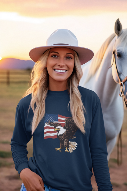 American Flag and Eagle Combo T-Shirts and Hoodies