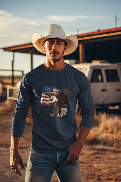 American Flag and Eagle Combo T-Shirts and Hoodies